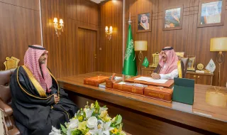 أمير حائل يستقبل مدير عام الشؤون الصحية بالمنطقة المعين حديثًا