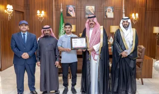 أمير منطقة حائل يستقبل الفائز في بطولة التميز المهني الدولية "ابيليمبيكس" لذوي الإعاقة 2023