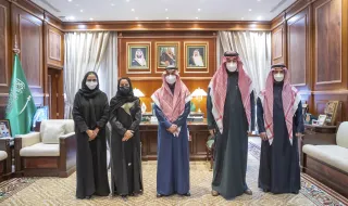 سمو نائب أمير حائل يستقبل فريق جمعية هاوي