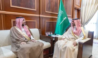 سمو الأمير فيصل بن فهد بن مقرن يستقبل الرئيس التنفيذي المكلّف لتجمع حائل الصحي