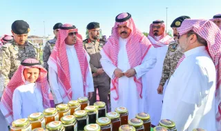 سمو أمير منطقة حائل يدشن فعاليات مهرجان العسل في نسخته الثانية.