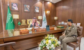 سمو الأمير عبدالعزيز بن سعد يستقبل مدير شرطة المنطقة