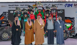 أمير منطقة حائل يتوج الراجحي بطلاً لرالي حائل تويوتا الدولي 2024