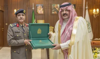 أمير حائل ‏يستقبل مدير الدفاع المدني بالمنطقة