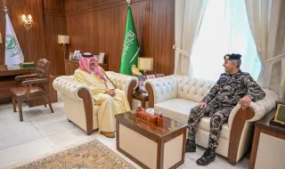 أمير حائل يستقبل قائد قوة أمن المنشآت بمناسبة انتهاء فترة عمله بالمنطقة