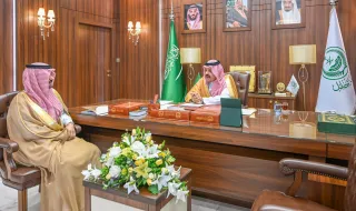 الأمير عبدالعزيز بن سعد يستقبل رئيس جامعة حائل