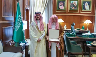 نائب أمير منطقة حائل ‏يستقبل رئيس مجلس إدارة جمعية الدعوة ‏والإرشاد ‏بمدينة الروضة ‏وأعضاء الجمعية