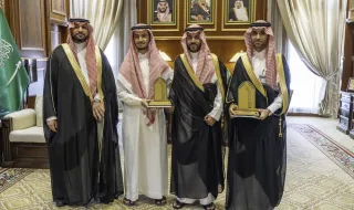 نائب أمير منطقة حائل يستقبل الفائز بجائزة مسابقة العمران لتصميم المساجد