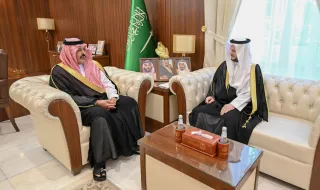 أمير منطقة حائل يستقبل نائب الرئيس التشغيلي للقطاع الشمالي في شركة المياه الوطنية