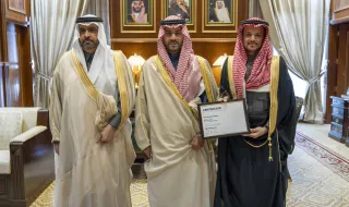 نائب أمير حائل يستقبل الحاصل على المركز الثاني في هاكاثون الذكاء الاصطناعي في الكيمياء