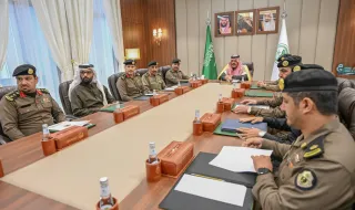 أمير حائل يستقبل مدير شرطة المنطقة